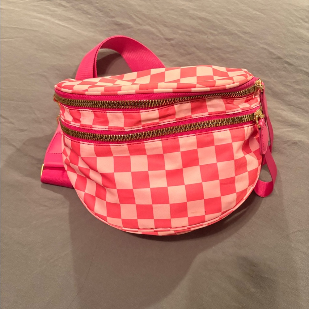 Pink Checkered Fanny Pack